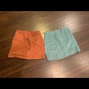 Two Wild Fable (Target) mini skirts.
